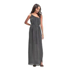 Madewell Womens Silk Tie-Shoulder Maxi Dress in Scatterblock Print Size 12